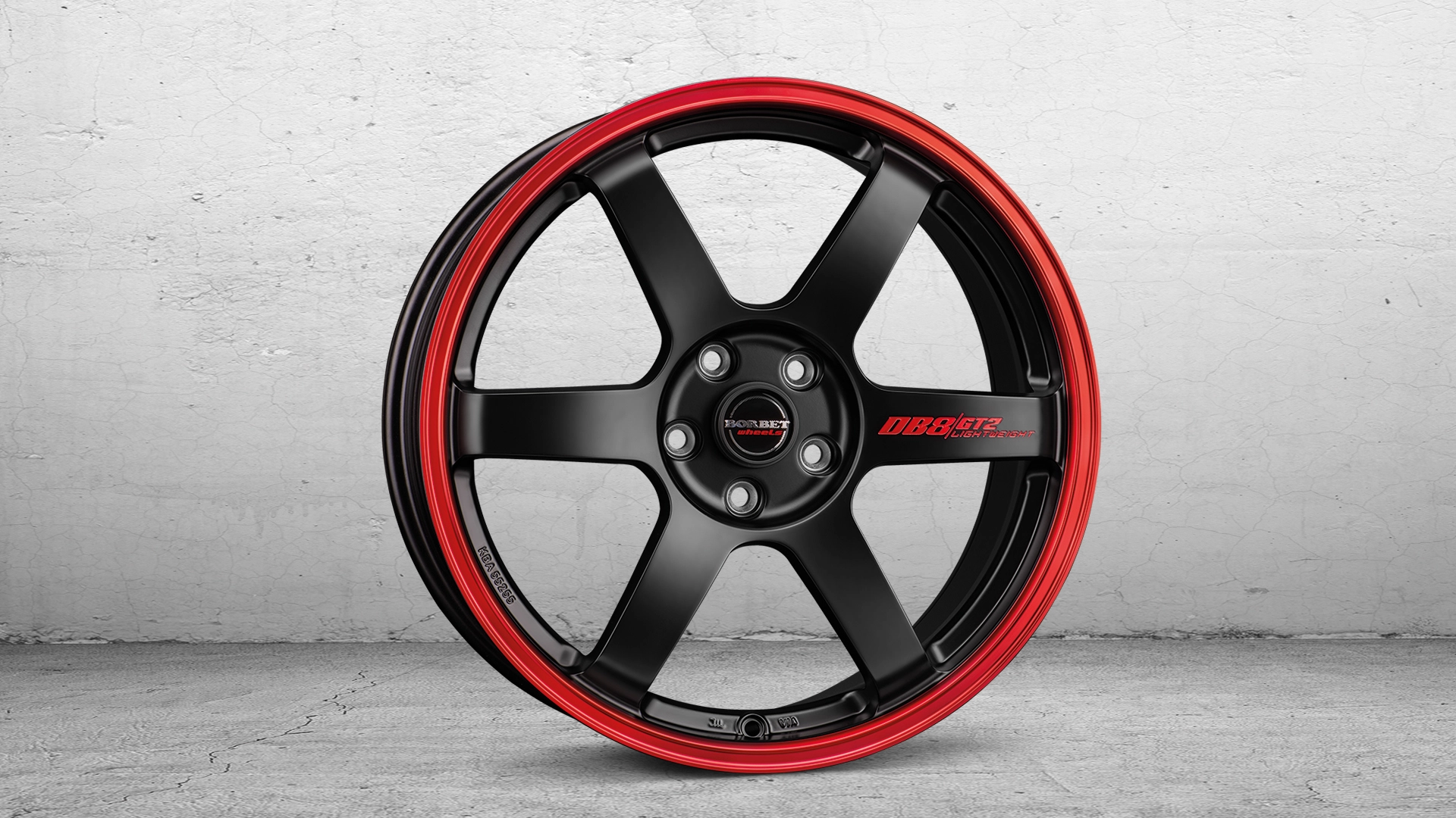 BORBET DB8GT2 black matt rim red-Wiederhergestellt