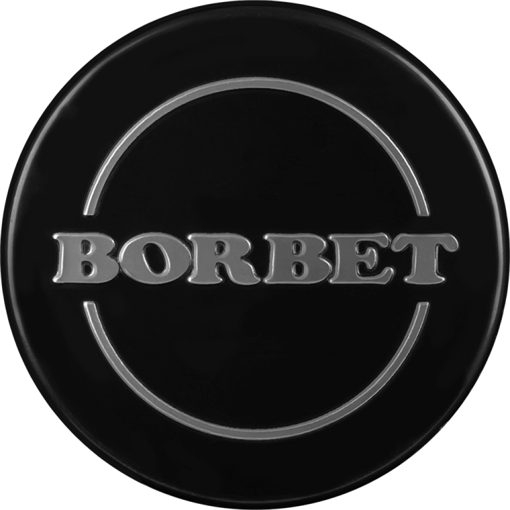 BORBET Nabenkappe  74,0mm Schwarz Silber