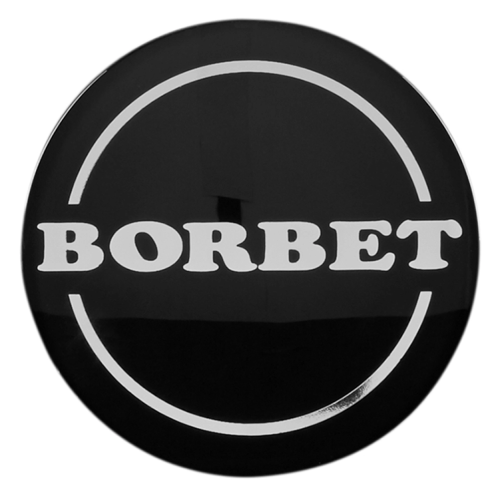 BORBET Nabenkappe 60,0mm Schwarz silber